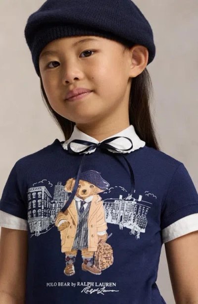 Polo Ralph Lauren Cotton T-shirt With Print In Blue