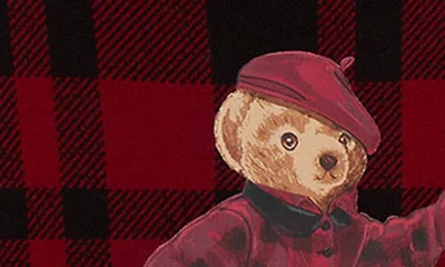 Polo Ralph Lauren Ralph Lauren Plaid Polo Bear Fleece Sweatshirt In Red