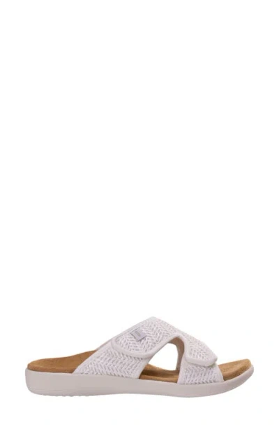 Revitalign Kholo Raffia Slide Sandal In White