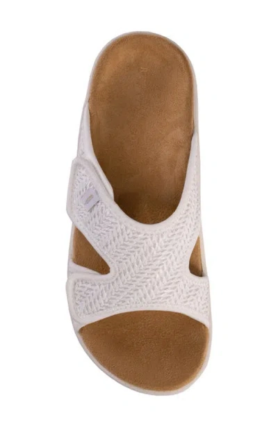 Revitalign Kholo Raffia Slide Sandal In White