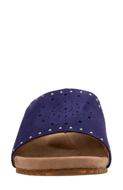 Revitalign Sofia Stud Slide Sandal In Blue