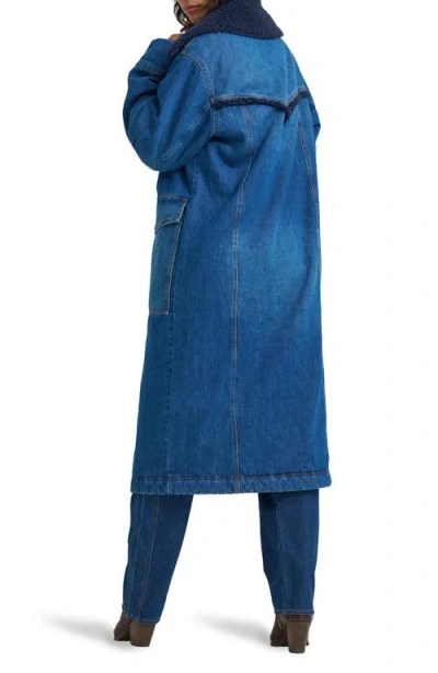 Wrangler Wrange Denim Coat In Blue