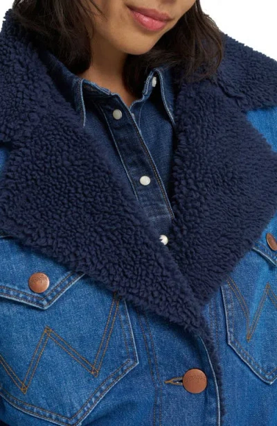 Wrangler Wrange Denim Coat In Blue