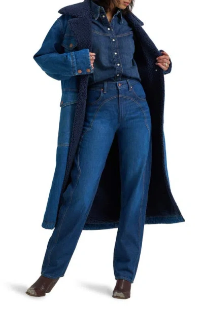 Wrangler Wrange Denim Coat In Blue