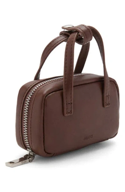 Mango Faux Leather Bag In Brown