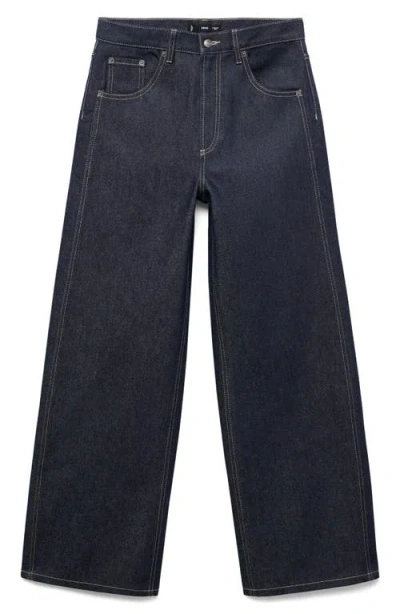 Mango Women's High-rise Balloon Jeans In Blue