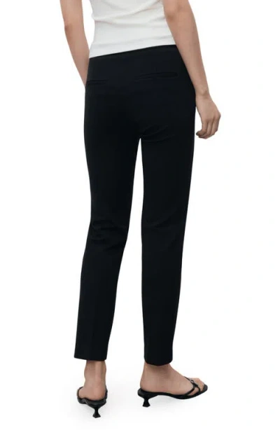 Mango Straight Leg Pants In Black