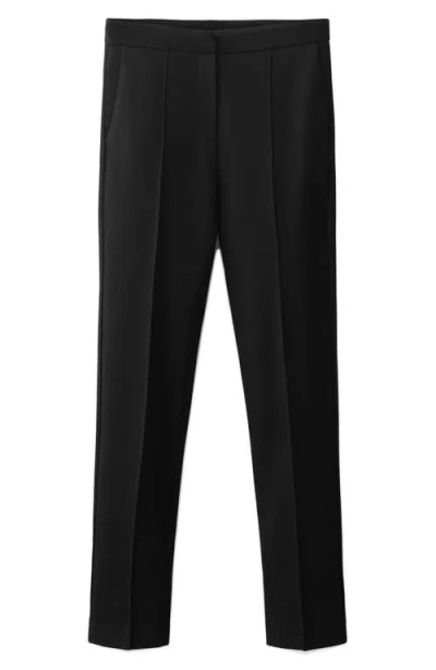 Mango Straight Leg Pants In Black