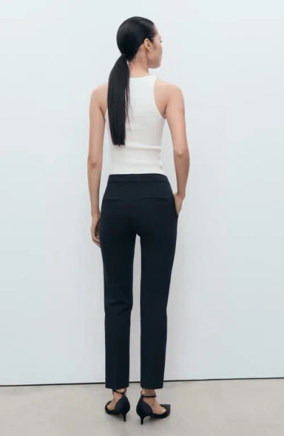 Mango Straight Leg Pants In Blue