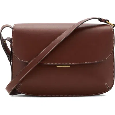 Mango Faux Leather Crossbody Bag In Brown