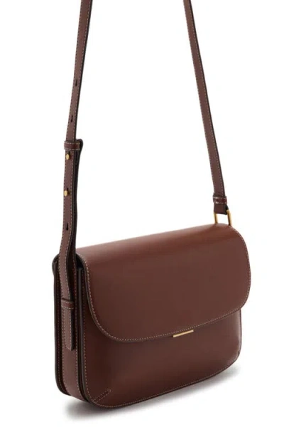 Mango Faux Leather Crossbody Bag In Brown