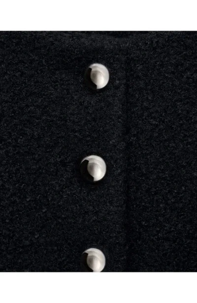 Mango Women's Jewel Buttons Boucle Jacket In Blue