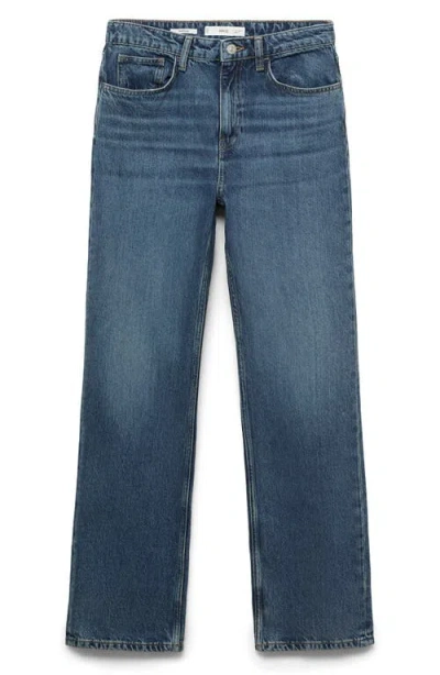 Mango Women's Matilda High-rise Straight Jeans In Blue