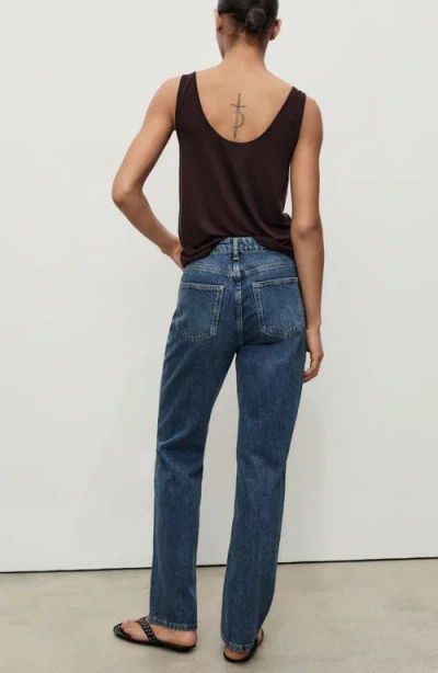 Mango Women's Matilda High-rise Straight Jeans In Blue