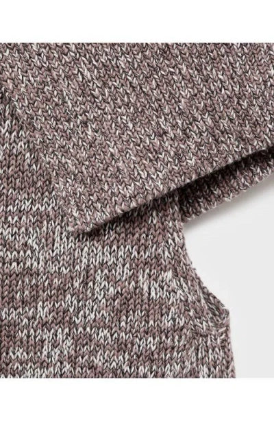 Mango Mottled Wrap Collar Sweater Tank In Gray