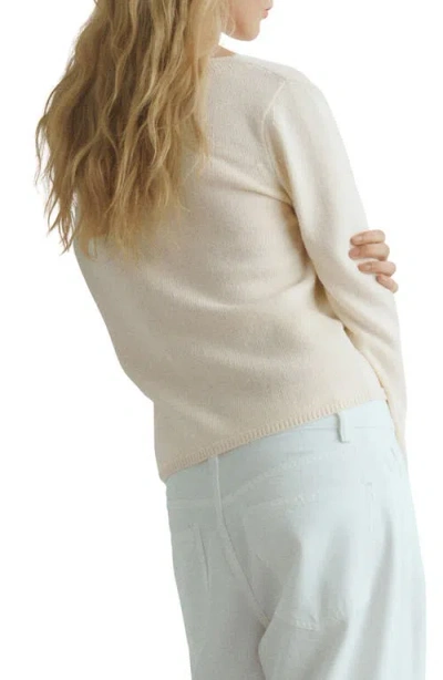 Mango Cowl Neck Sweater Ecru In White