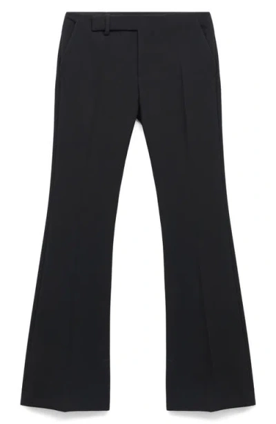 Mango Women's Mid-rise Flare Pants In Black
