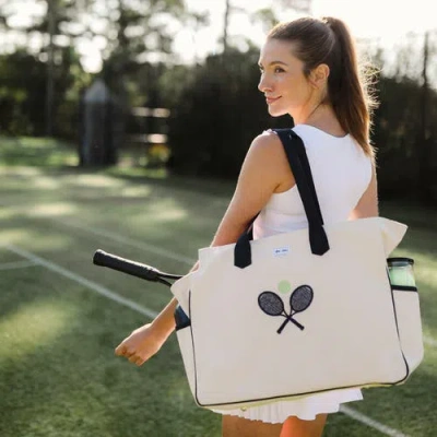 Ame & Lulu Tennis Love All Court Bag In White