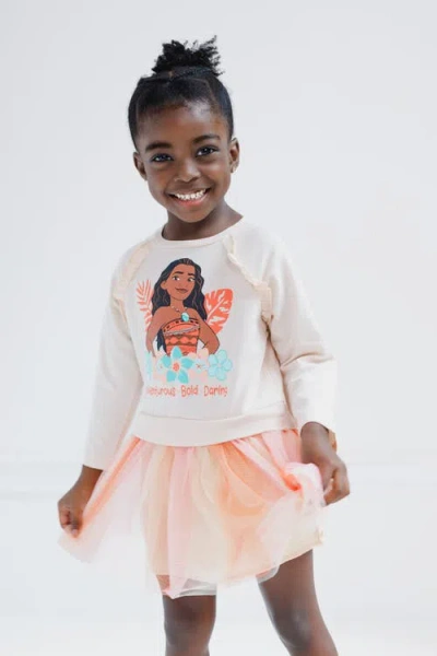 Disney Long Sleeve Tulle Dress In Pink