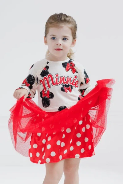 Disney Long Sleeve Tulle Dress In Red