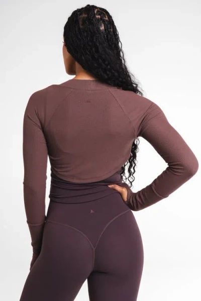 Vitality Easy Rib Shrug In Brown