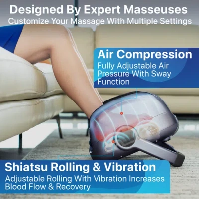 Miko Mas Ii Foot, Leg & Calf Massager With Heat In Gray