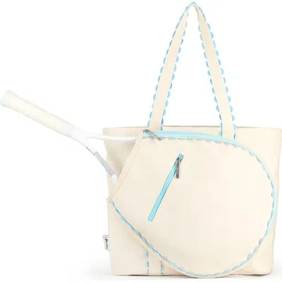 Ame & Lulu Nantucket Tennis Tote In White