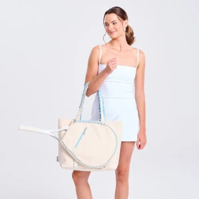 Ame & Lulu Nantucket Tennis Tote In White