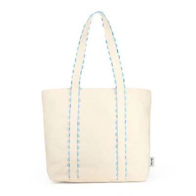 Ame & Lulu Nantucket Tennis Tote In White