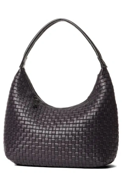 Mz Wallace Medium Woven Nylon Shoulder Bag In Black