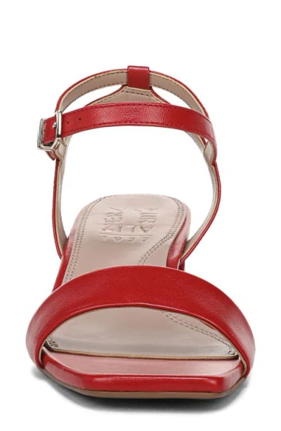 Naturalizer Women's Hana Square Toe Strappy Sandals In Red
