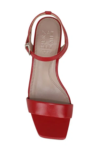 Naturalizer Women's Hana Square Toe Strappy Sandals In Red