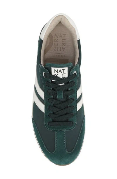 Naturalizer Women's Lorena Closed Round Toe Lace Up Sneakers In Green