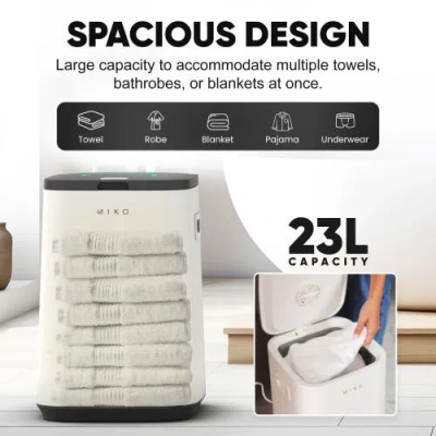 Miko Nest Towel Warmer 23l Capacity With Aromatherapy In White