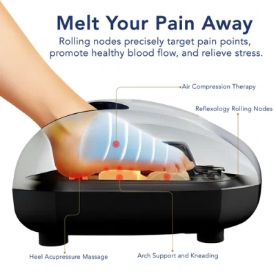 Miko Shiatsu Foot Massager With Heat In Silver