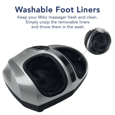 Miko Shiatsu Foot Massager With Heat In Silver