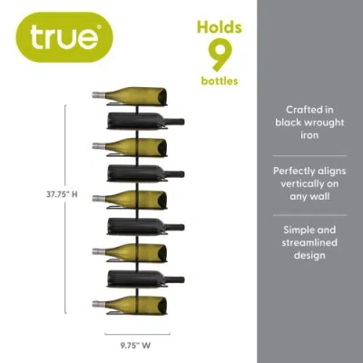 True Align Wall-mounted Wine Rack In Black