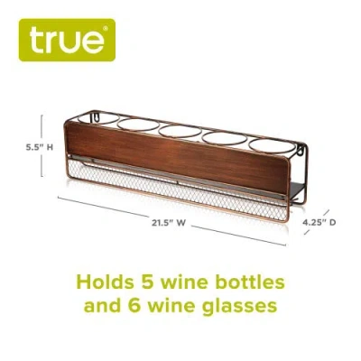 True Rustic Wine Shelf In Brown