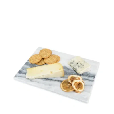 True Elegance Rectangular Marble Cheese Board In Gray