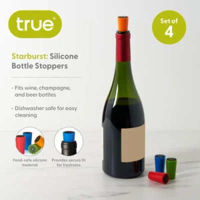 True Starburst Silicone Bottle Stoppers In Multi