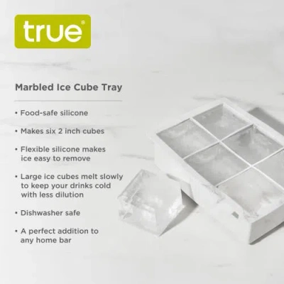 True Marbled Ice Cube Tray In White