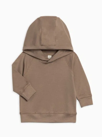 Colored Organics Organic Cotton Madison Hooded Pullover T-shirt In Brown