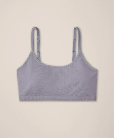 Pact Everyday Strappy Scoop Bralette In Gray