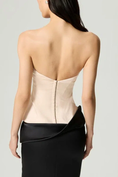 Nocturne Draped Sweetheart Corset Dress In Black