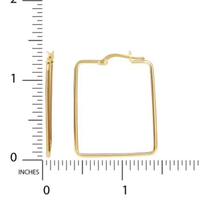 Hot Silver Sterling Silver Yellow Flash Plated Hoop Earrings In Gold