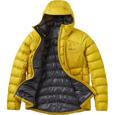 Rab Cirrus Ultra Hooded Jacket In Yellow