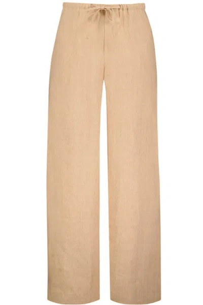 Bishop + Young Positano Drawstring Pant In Golden In Brown