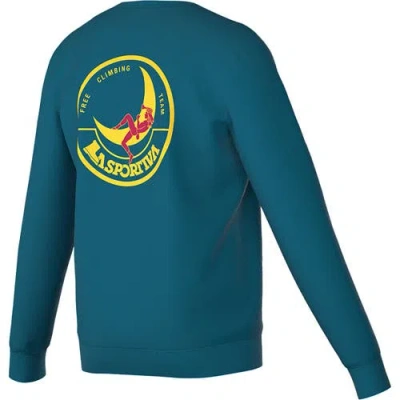 La Sportiva Climbing On The Moon Sweatshirt In Blue