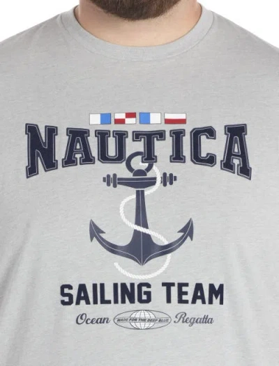 Nautica Big & Tall Anchor Graphic Tee In Gray