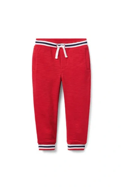 Janie And Jack The Stripe French Terry Jogger In Red